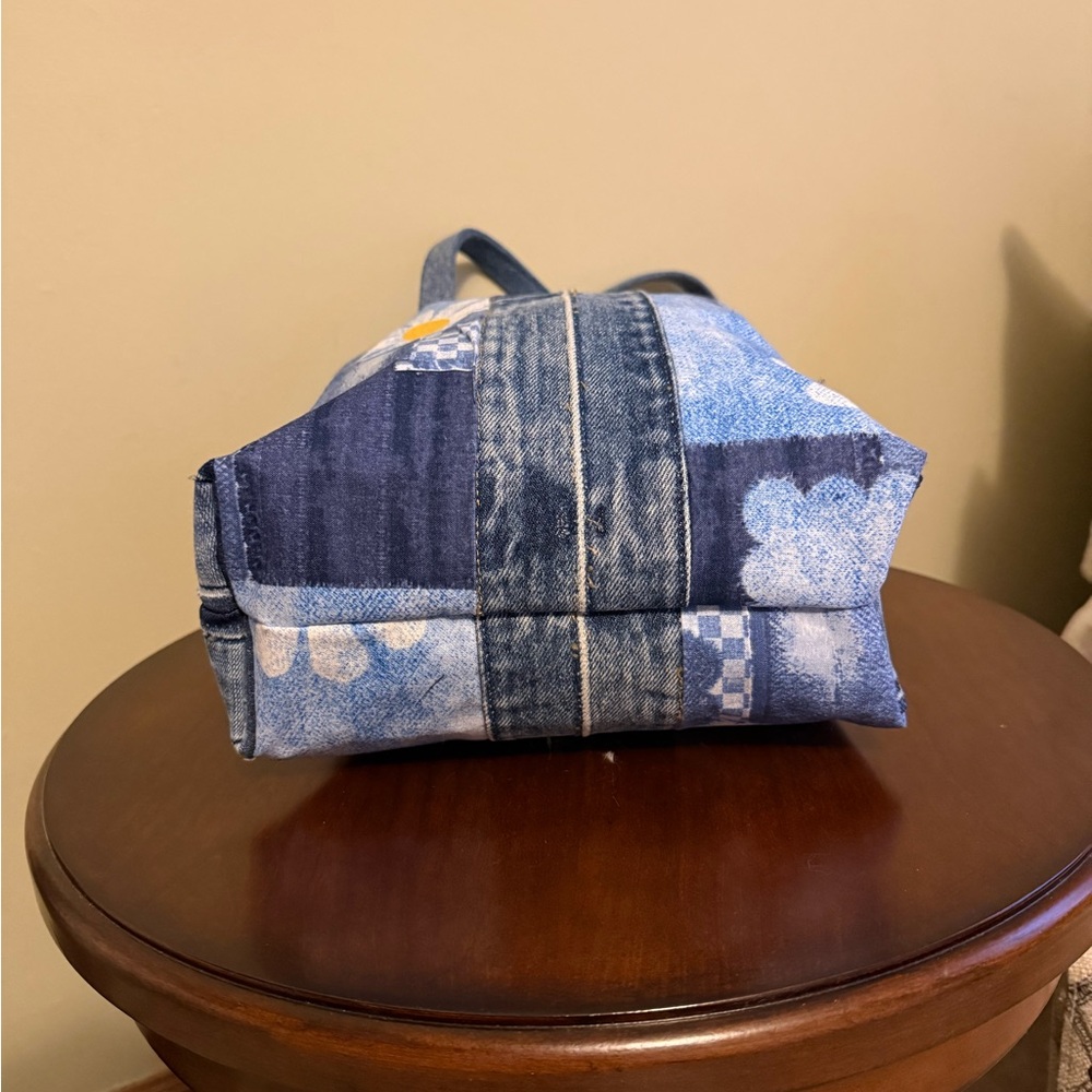 Floral Patchwork Denim Tote - Picture 4 of 5